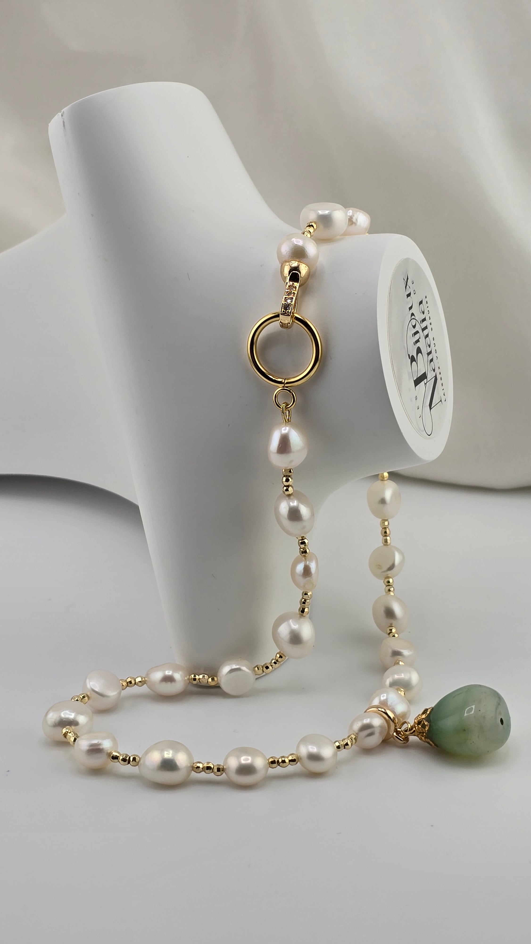 Collier d 'exception en perles de culture et perles en vermeil