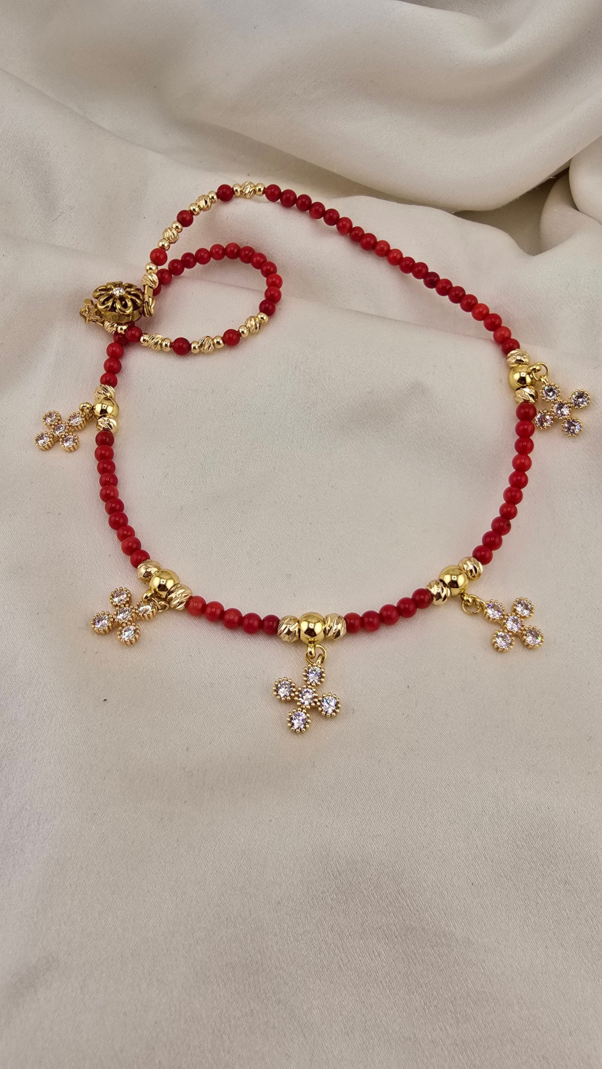 Collier en Nacre rouge