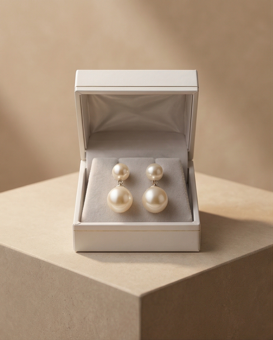 Heritage Lumineux - Boucles d’oreilles et deux perles de culture