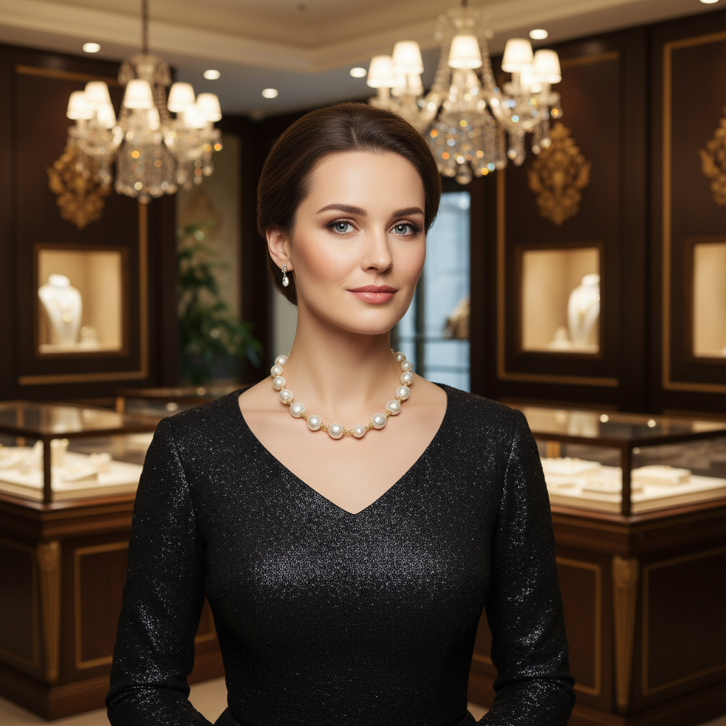 Collier en perles de culture baroque