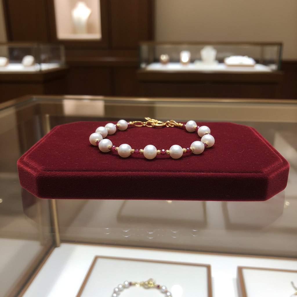 Bracelet perles de culture et vermeil