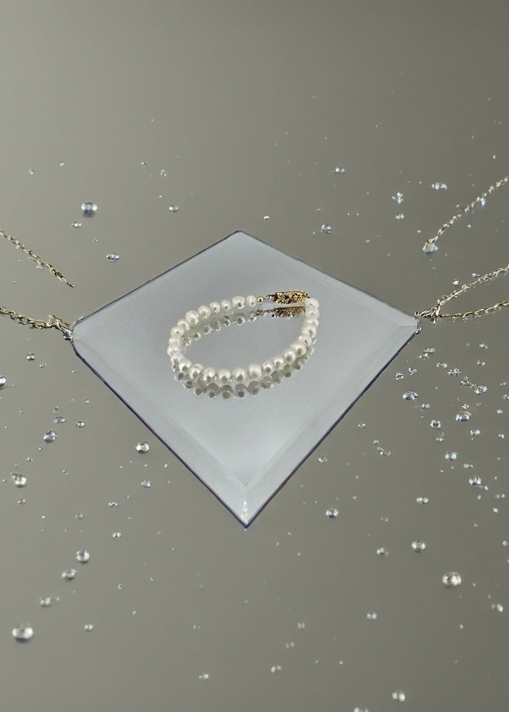 Bracelet en perles de culture irrégulières