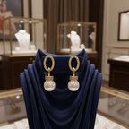 Boucles d oreilles en plaqué or 18K et strass