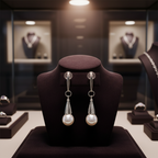 Boucles d’oreilles en argent et perles de culture