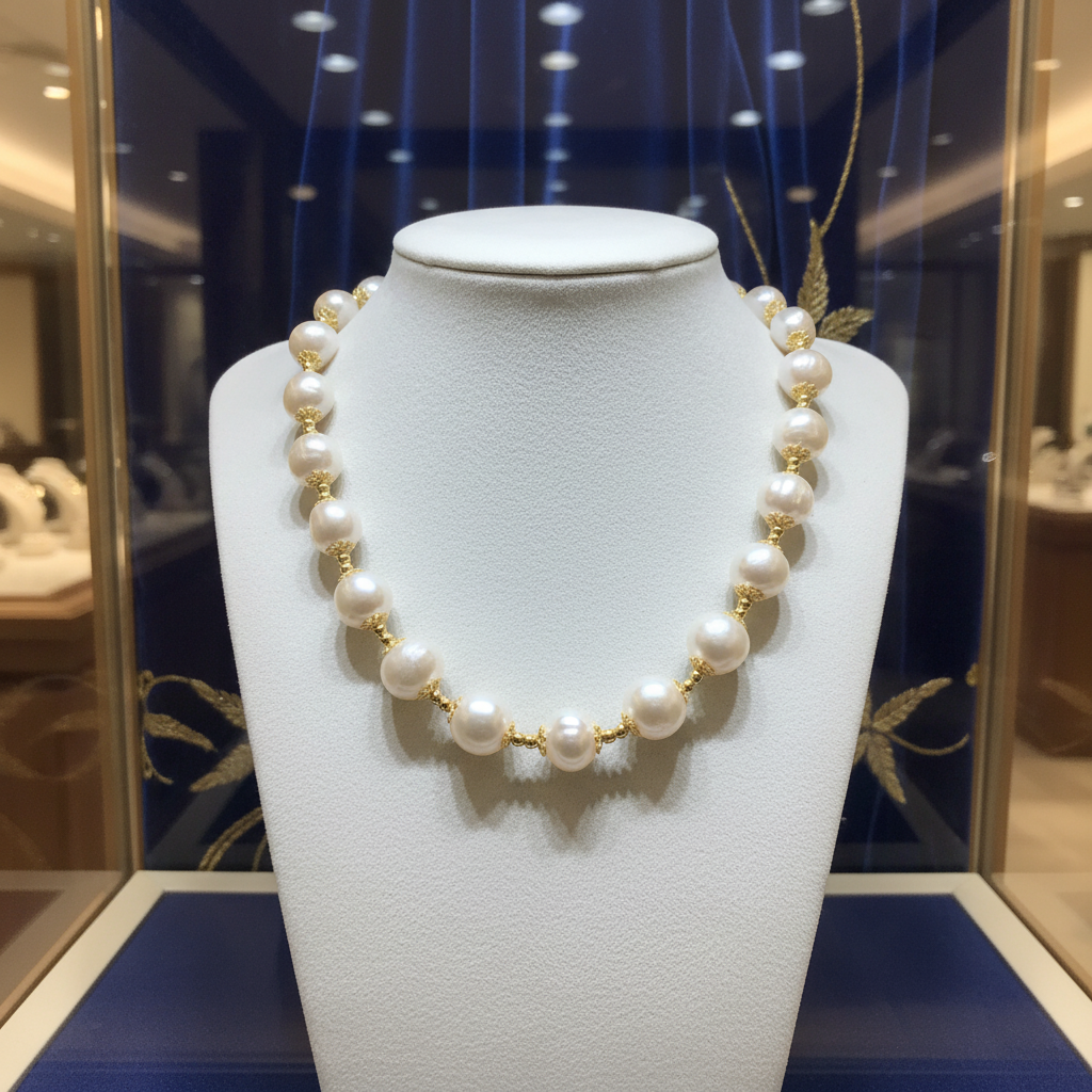 Collier en perles de culture baroque