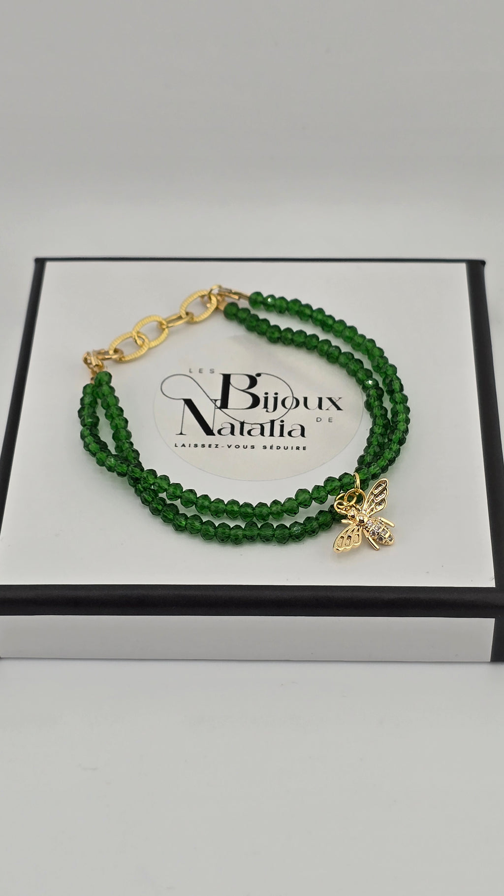 Bracelet en cristal vert