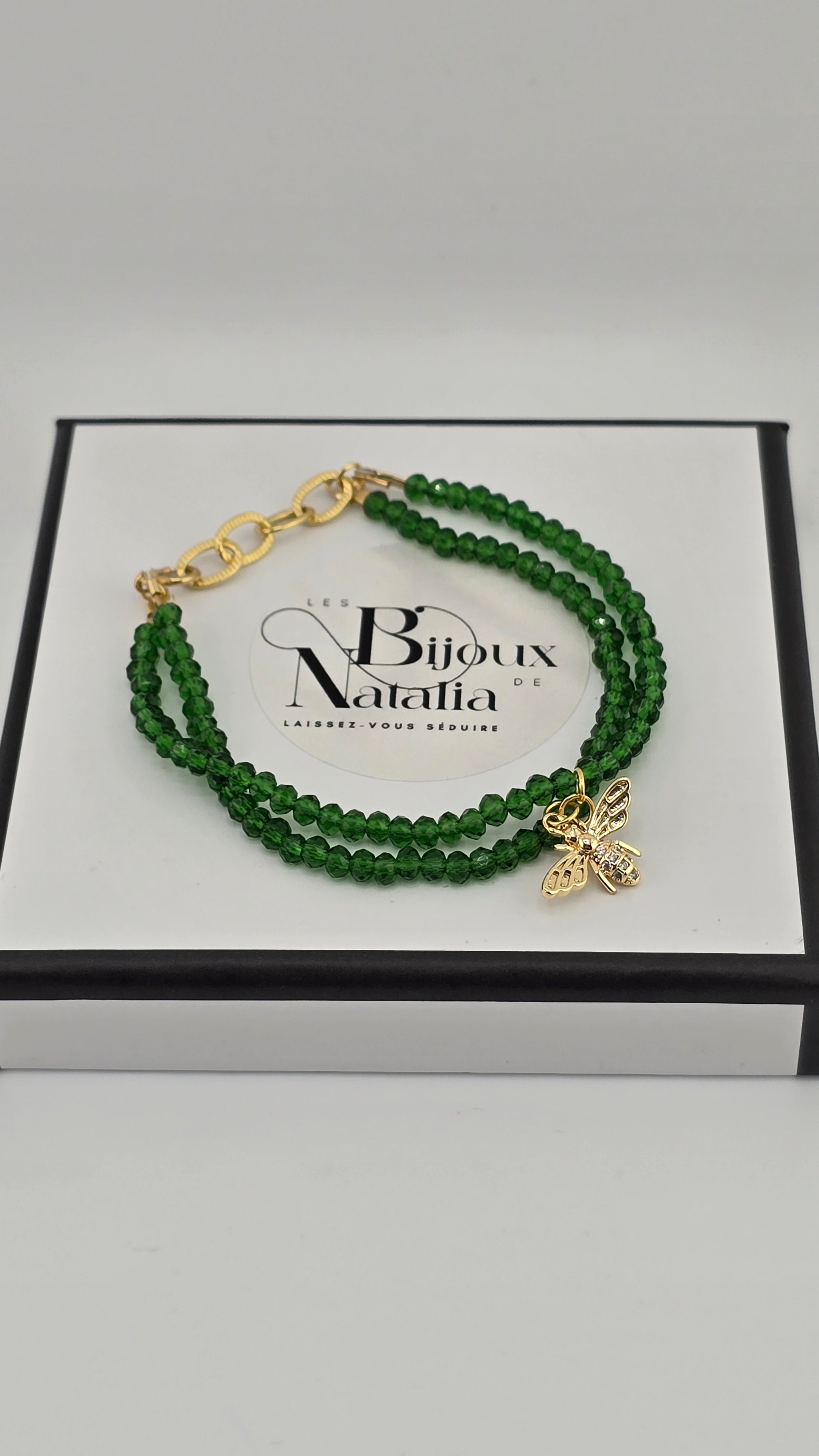 Bracelet en cristal vert