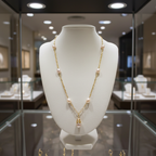 Mademoiselle - perles de culture saumon