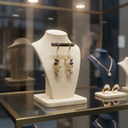 Boucles d 'oreilles en plaqué or 24k