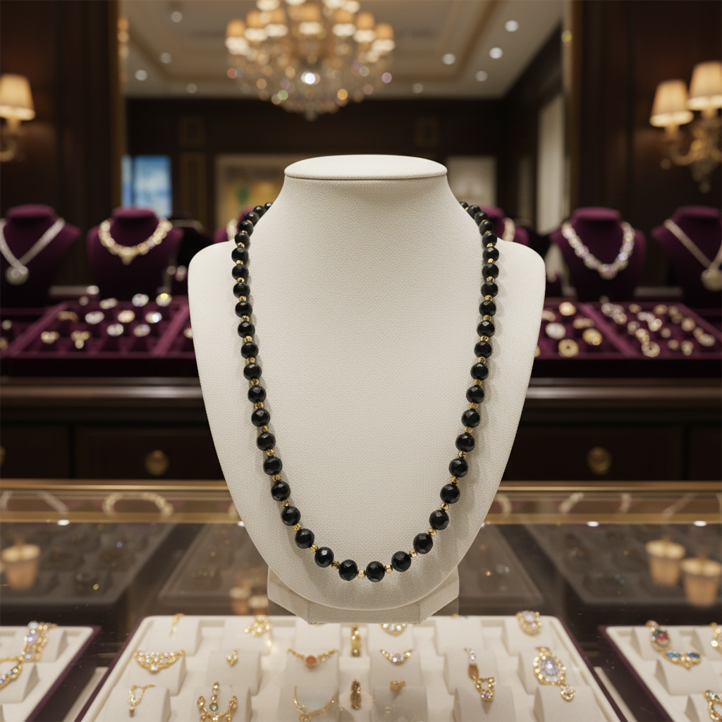 Collier en onyx noir