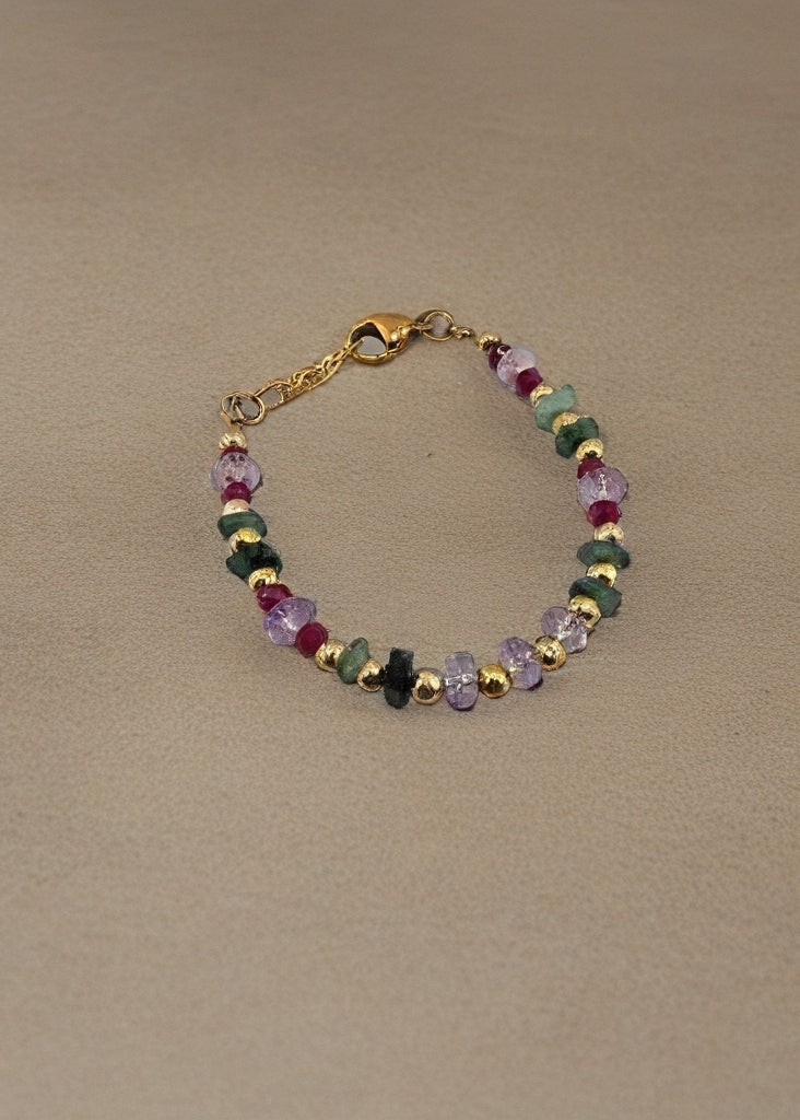 Bracelet en pierres fines et vermeil