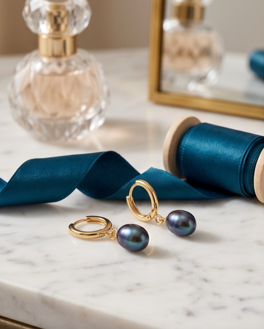 Boucles d oreilles en plaqué or 24k
