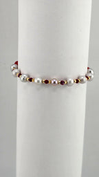 Bracelet en perles de culture et vermeil