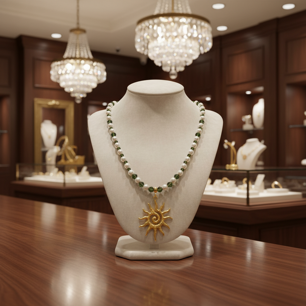 Collier de lumière et perles de culture