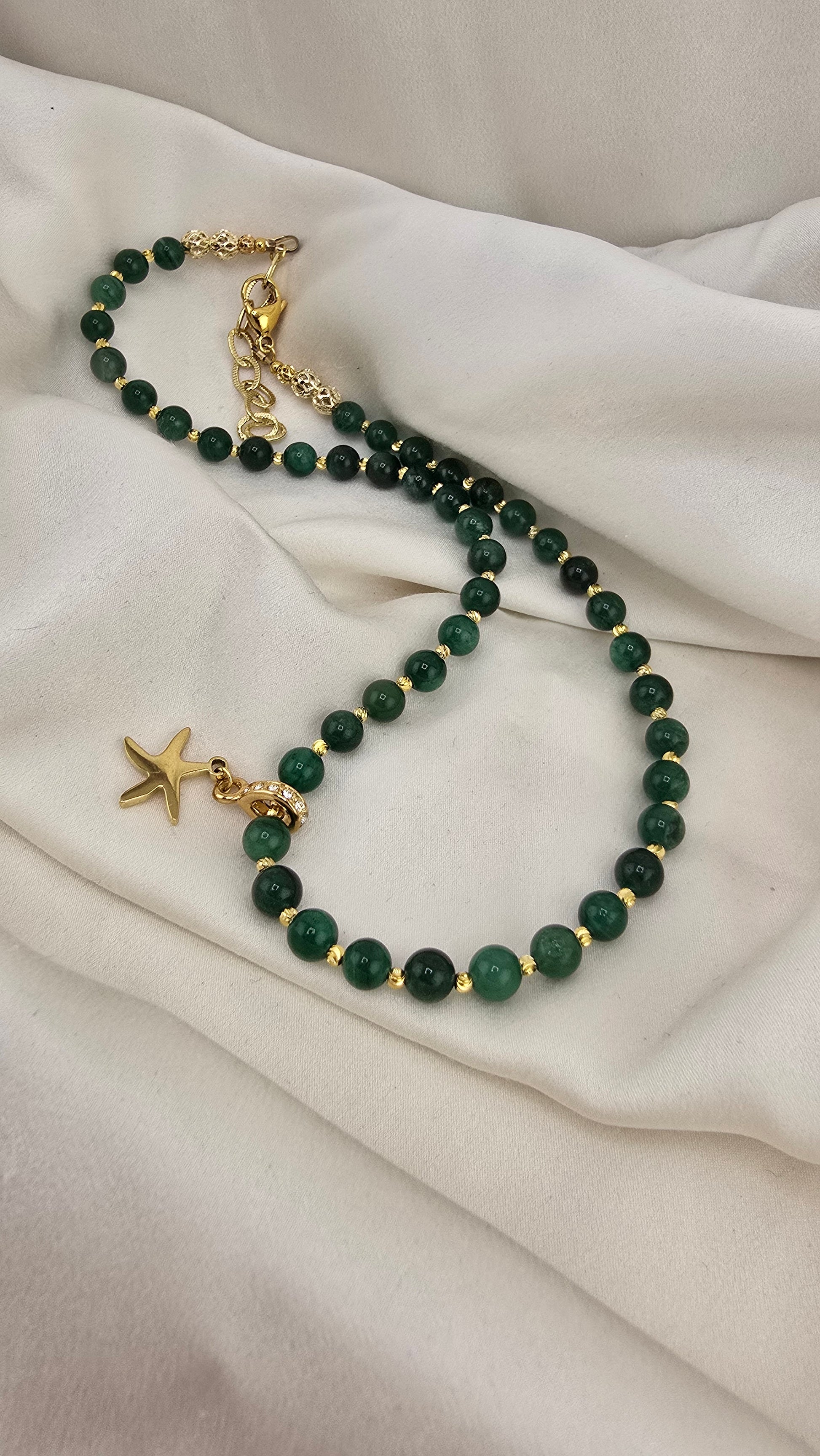 Collier en Quartz Emeraude