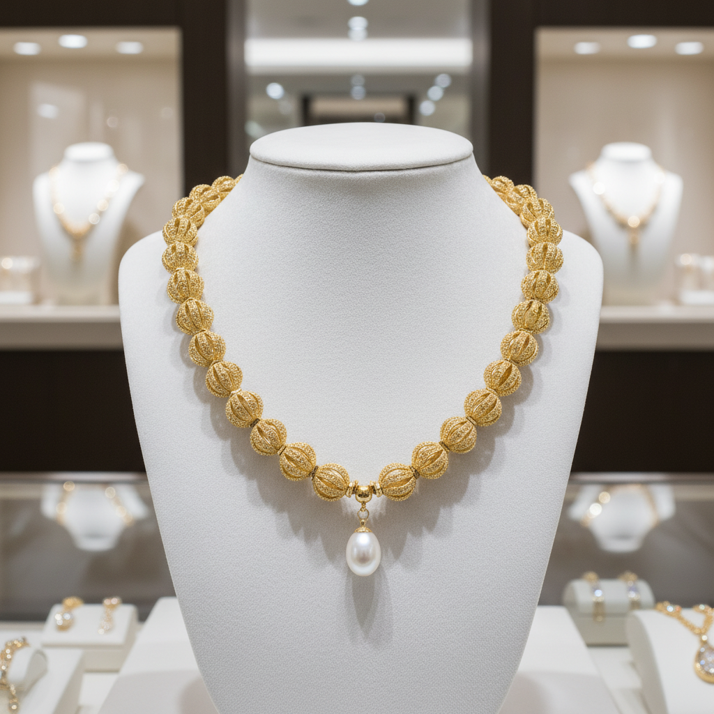 Collier en perles étincelantes