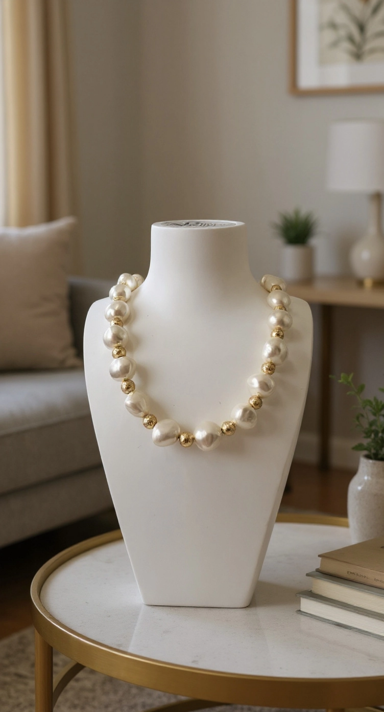 Collier en perles de culture baroque