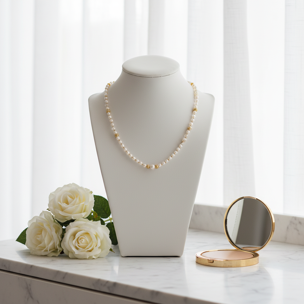 Collier fin en nacre