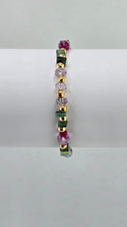 Bracelet en pierres fines et vermeil