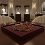 Collier en grès rouge scintillant