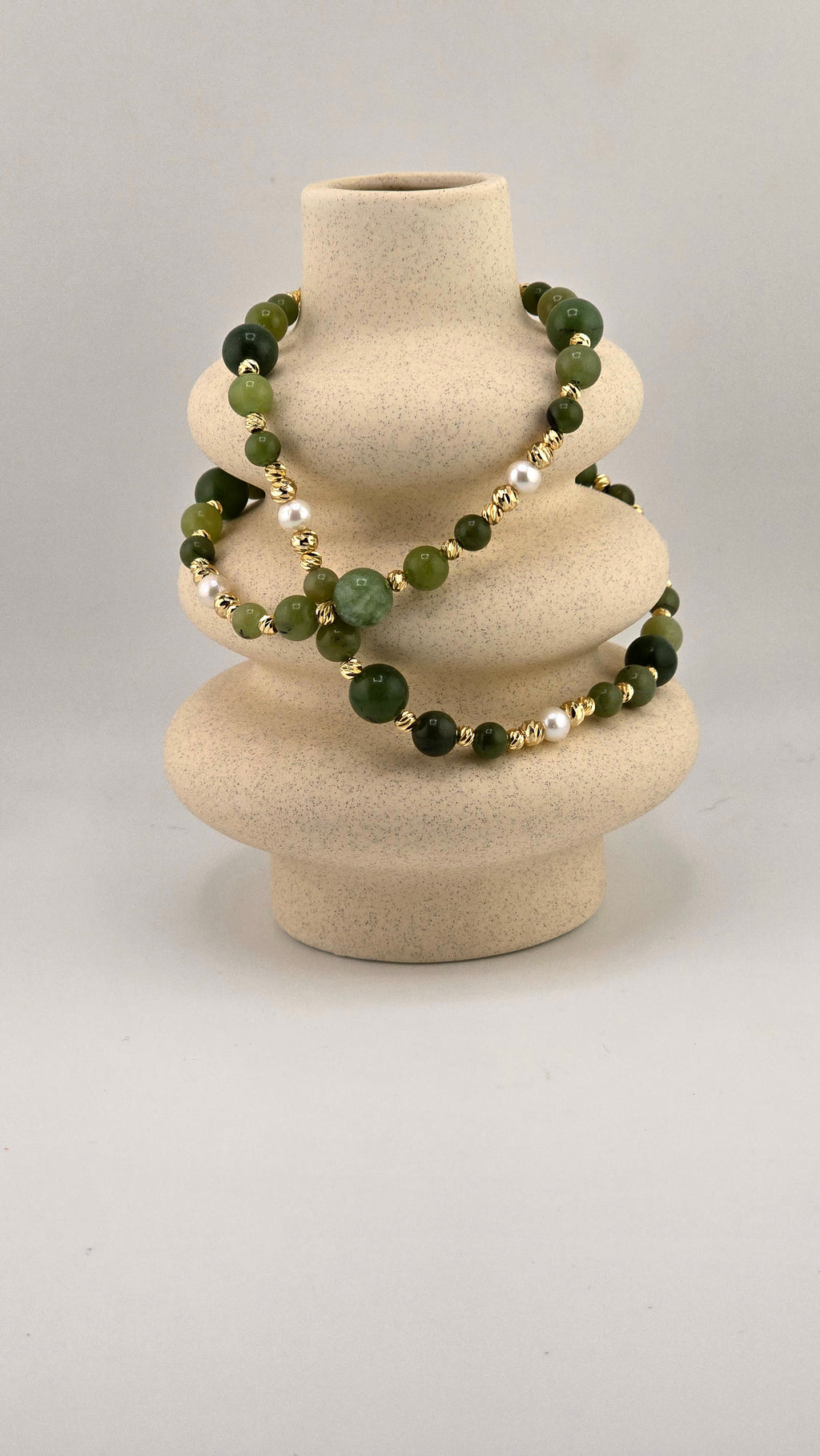 Collier en Jade et vermeil