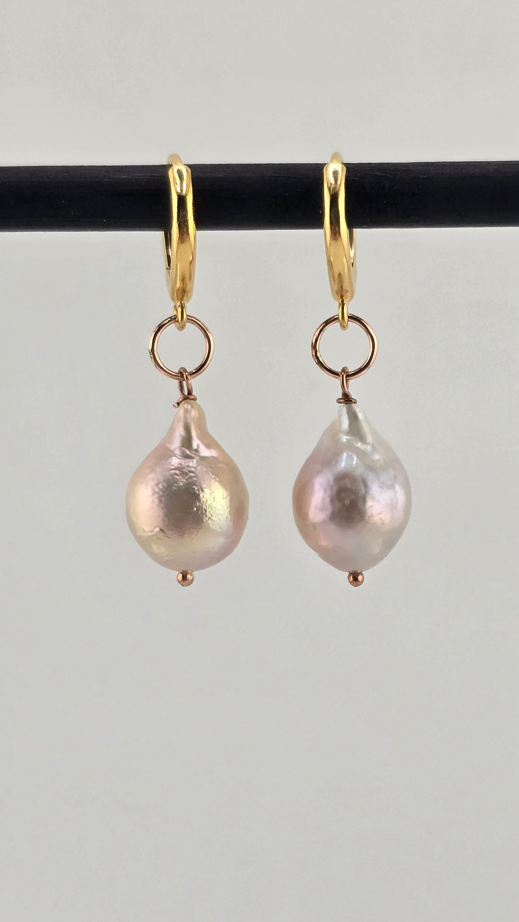 Boucles d oreilles avec perles de culture baroque