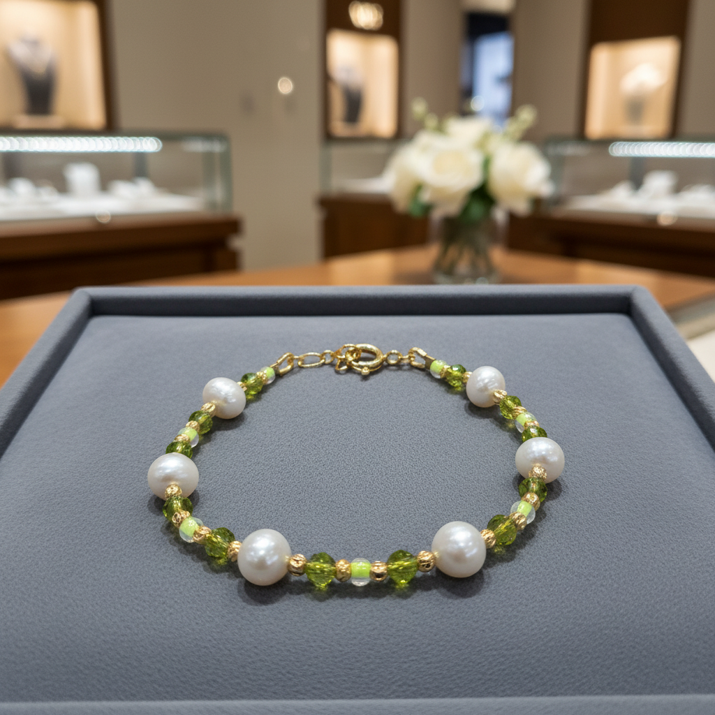 Bracelet en perles de culture et vermeil