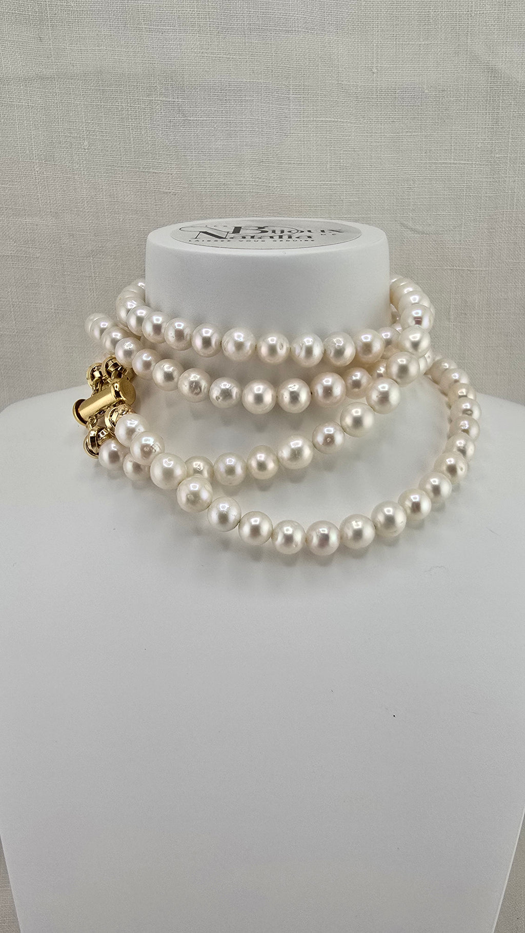 Collier deux rangs de perles de culture