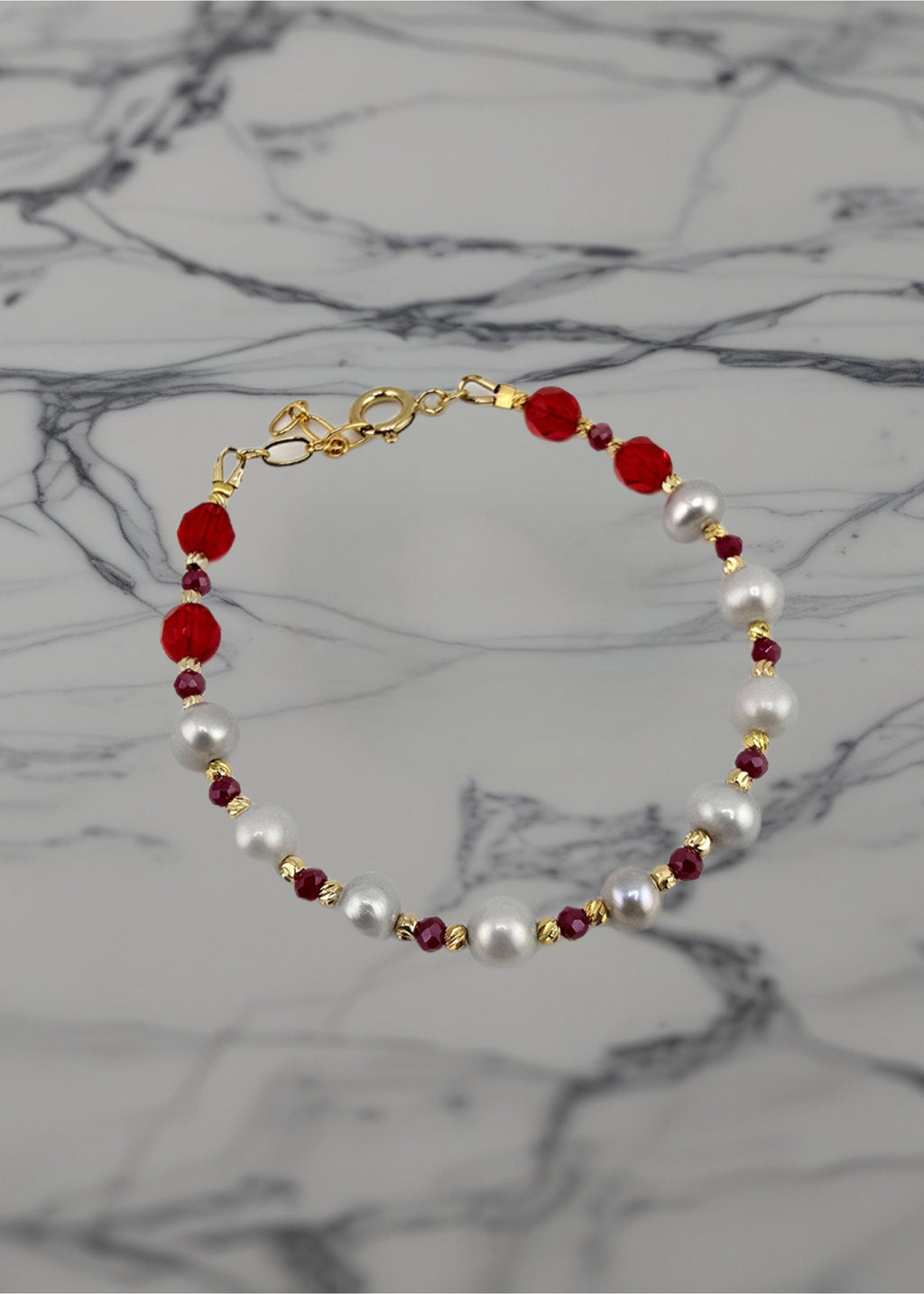 Bracelet en perles de culture et vermeil