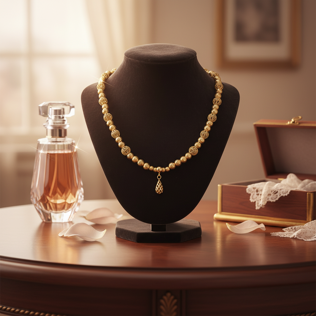 Collier en plaqué or et son pendentif