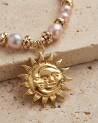 Rosée d'or - collier en perles de culture Rosée