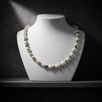 Lumière précieuse - collier perles de culture et labradorite