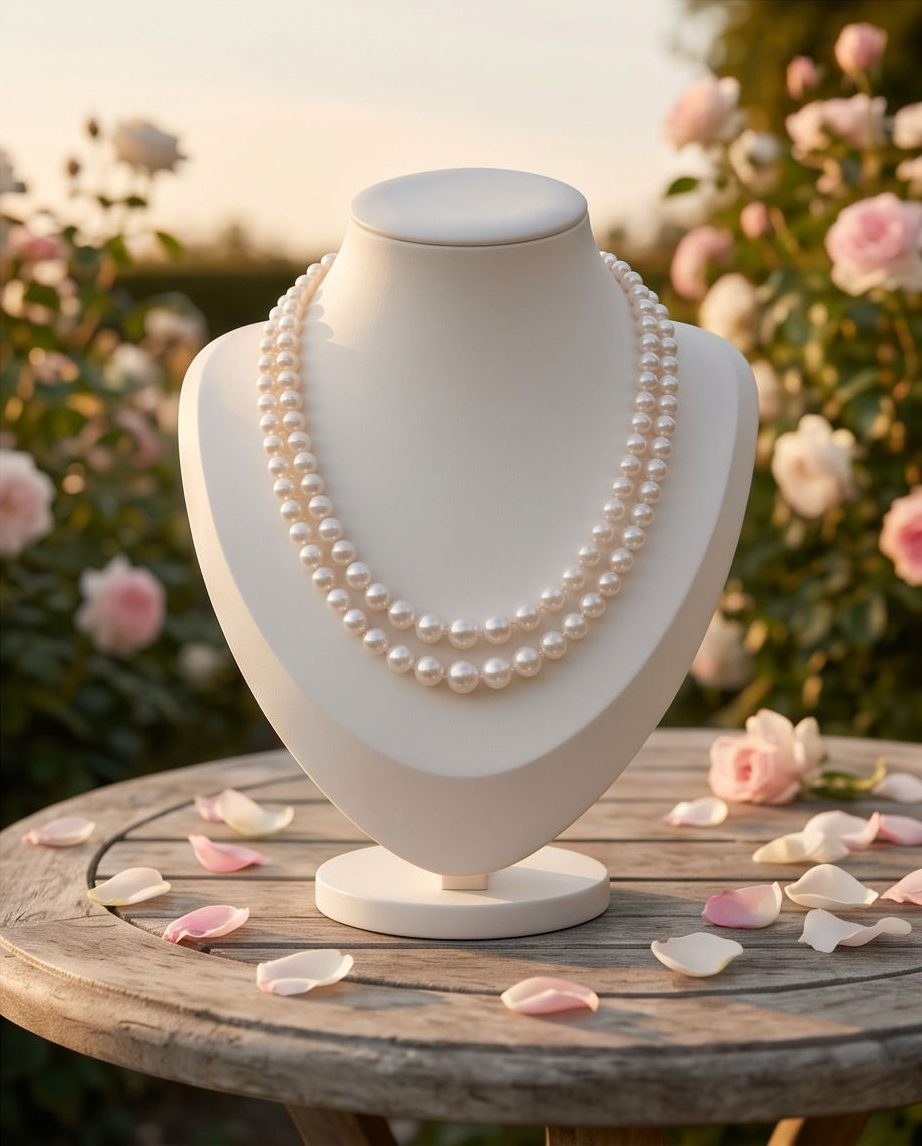 Collier perles de culture fermoir argent  925- Impérial