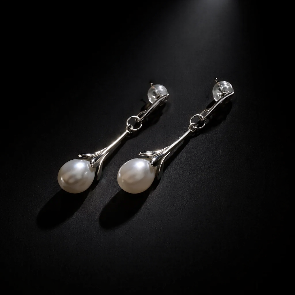 Boucles d ' oreilles en argent rhodié 925/1000