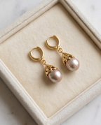 Baroque cultured pearl earrings