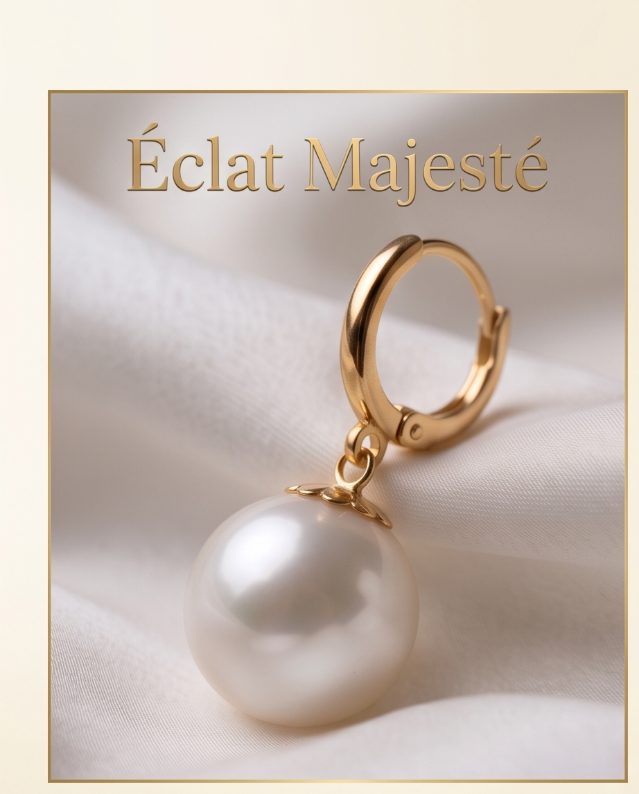 Boucles d’oreilles  perles de culture et or - Éclat Majesté