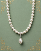 collier en argent 925 avec perles de culture blanches rondes - vue 12