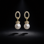 Boucles d oreilles en plaqué or 18K et strass