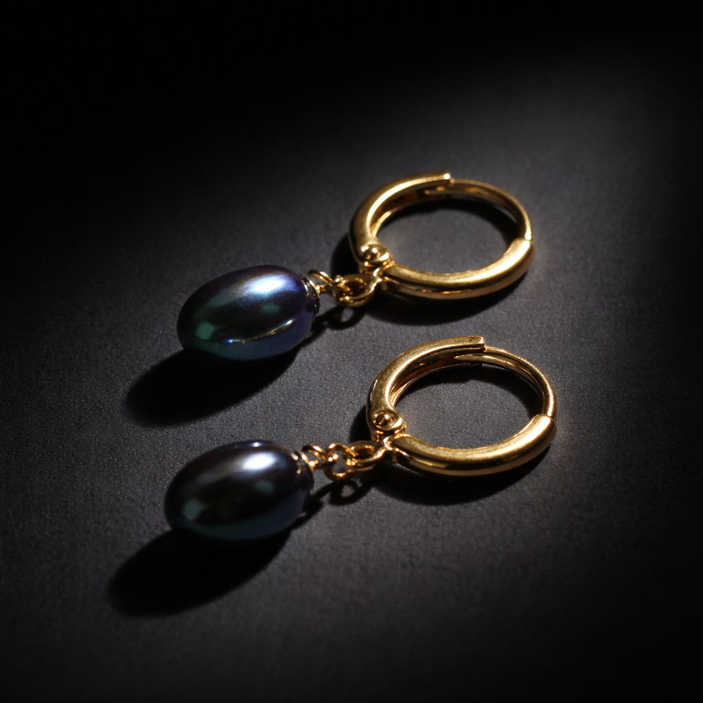 Boucles d oreilles en plaqué or 24k