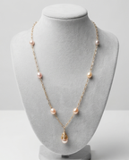 Mademoiselle - perles de culture saumon