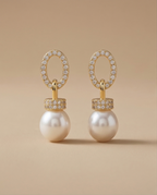 Boucles d oreilles en plaqué or 18K et strass