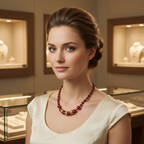 Collier en rouge et or