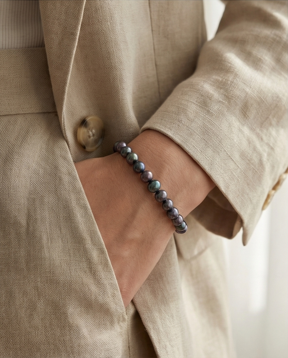 Bracelet en perles de culture