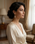 Boucles d'oreilles avec perles de culture baroque