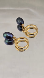 Boucles d oreilles en plaqué or 24k