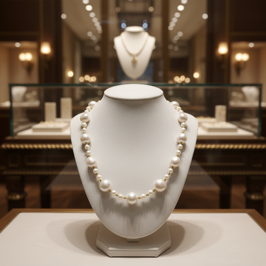 Collier en perles de culture et vermeil