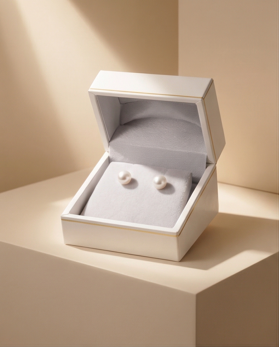 Aura Royale - Boucles d oreilles clous et perles de culture