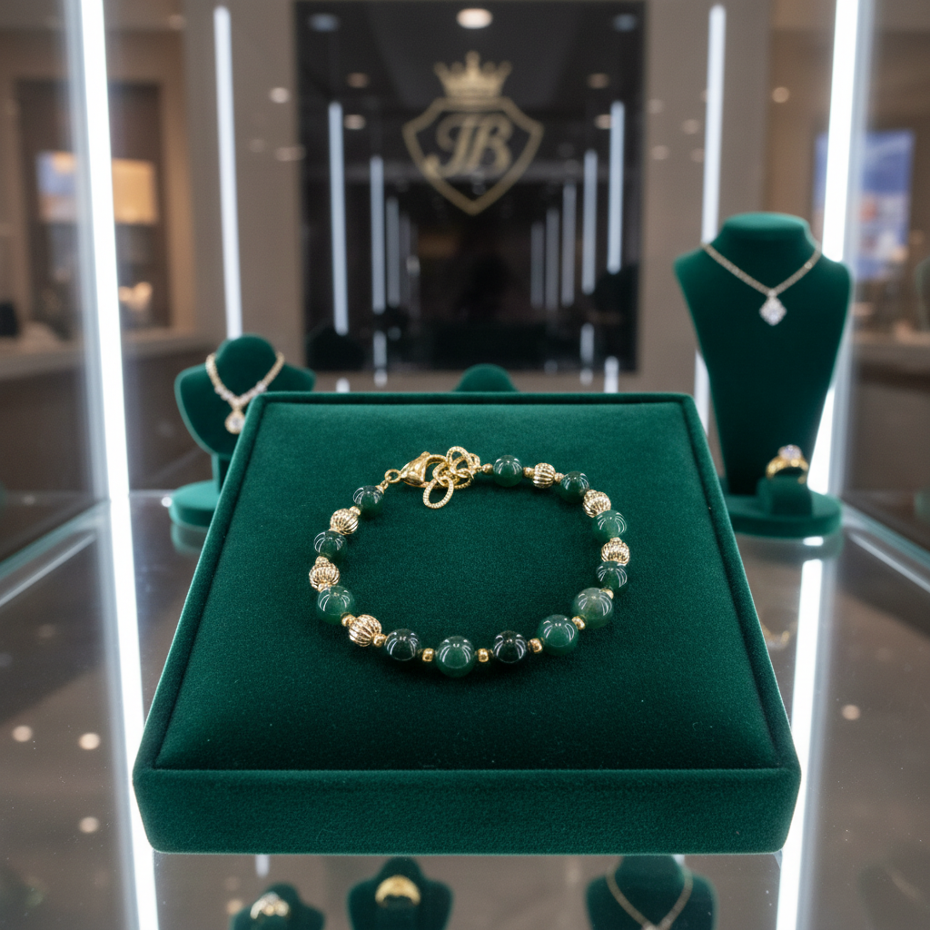 Bracelet en jade vert