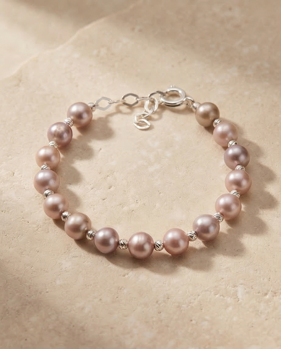 Souffle de Lilas -bracelet en perles de culture
