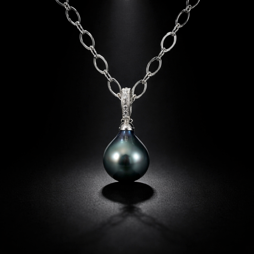 Silence Lumineux - collier avec perle de Tahiti